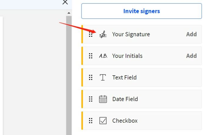 Sign a PDF with SmallPDF step 2