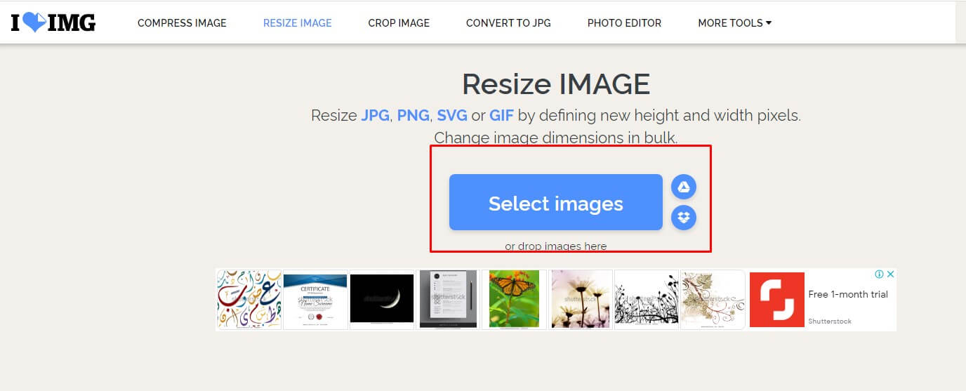 Reduce image size_iLoveIMG step1