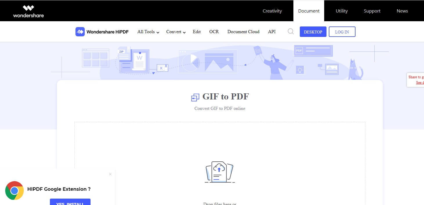 How to convert GIF to PDF_HiPDF