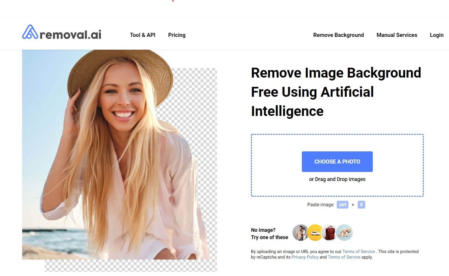 Background removal tool Removal.ai 