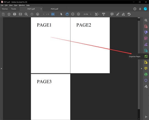 insert pages in PDF with Adobe Acrobat-step 1