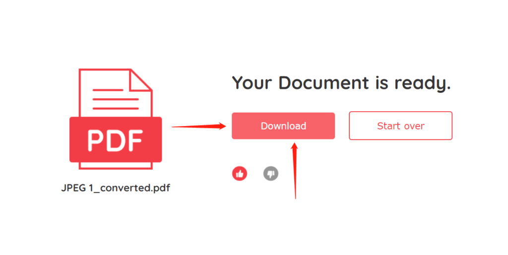 change jpg topdf with VancePDF step4