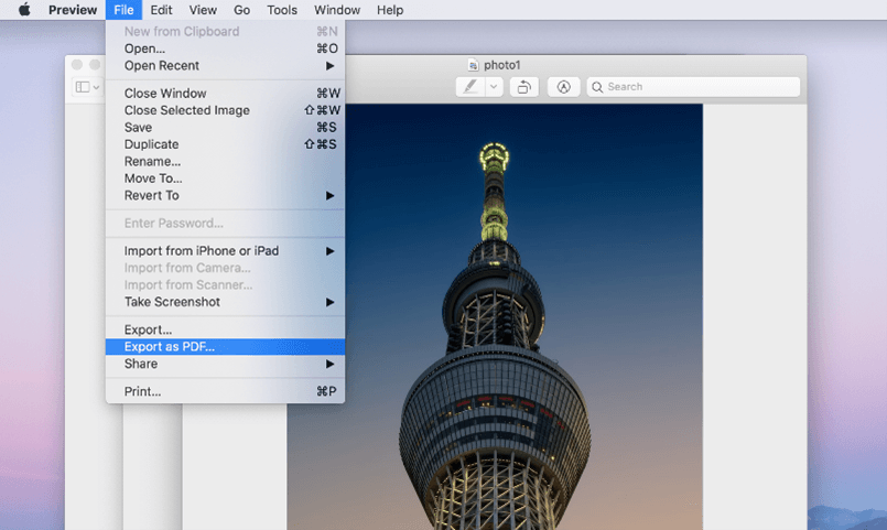 how to convert png to pdf on mac_step 2.1