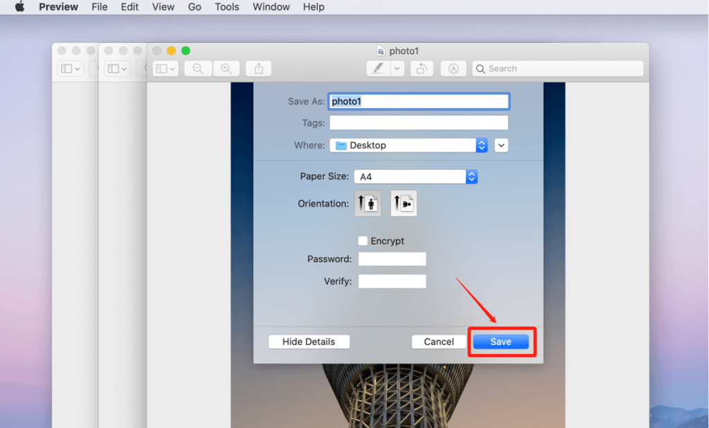 how to convert png to pdf on mac_step 4