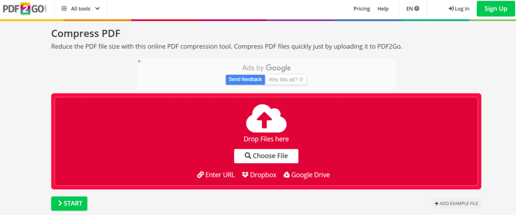 compress multiple pdf_pdf2go