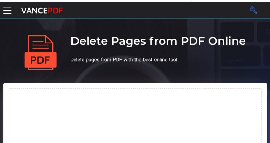 delete pages from pdf with VancePDF