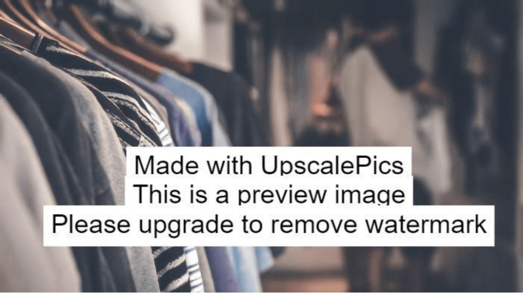 the enhanced picture of clothes after being enhanced by UpscalePics