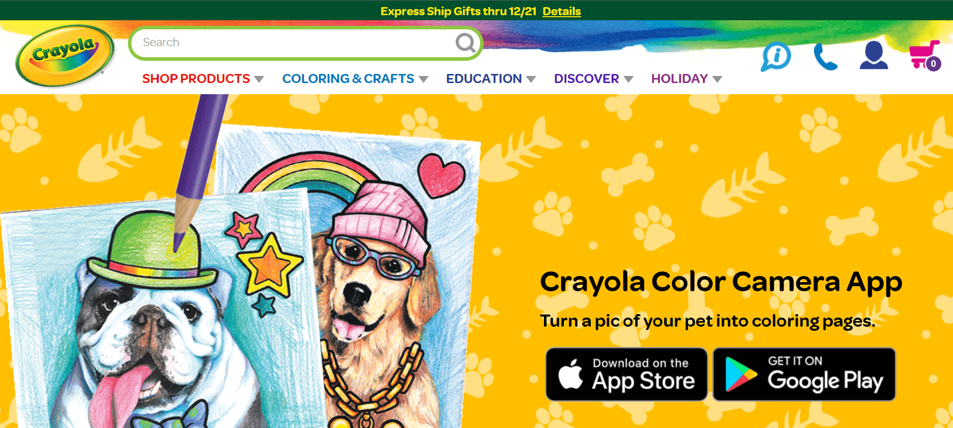 Crayola Color Camera's website