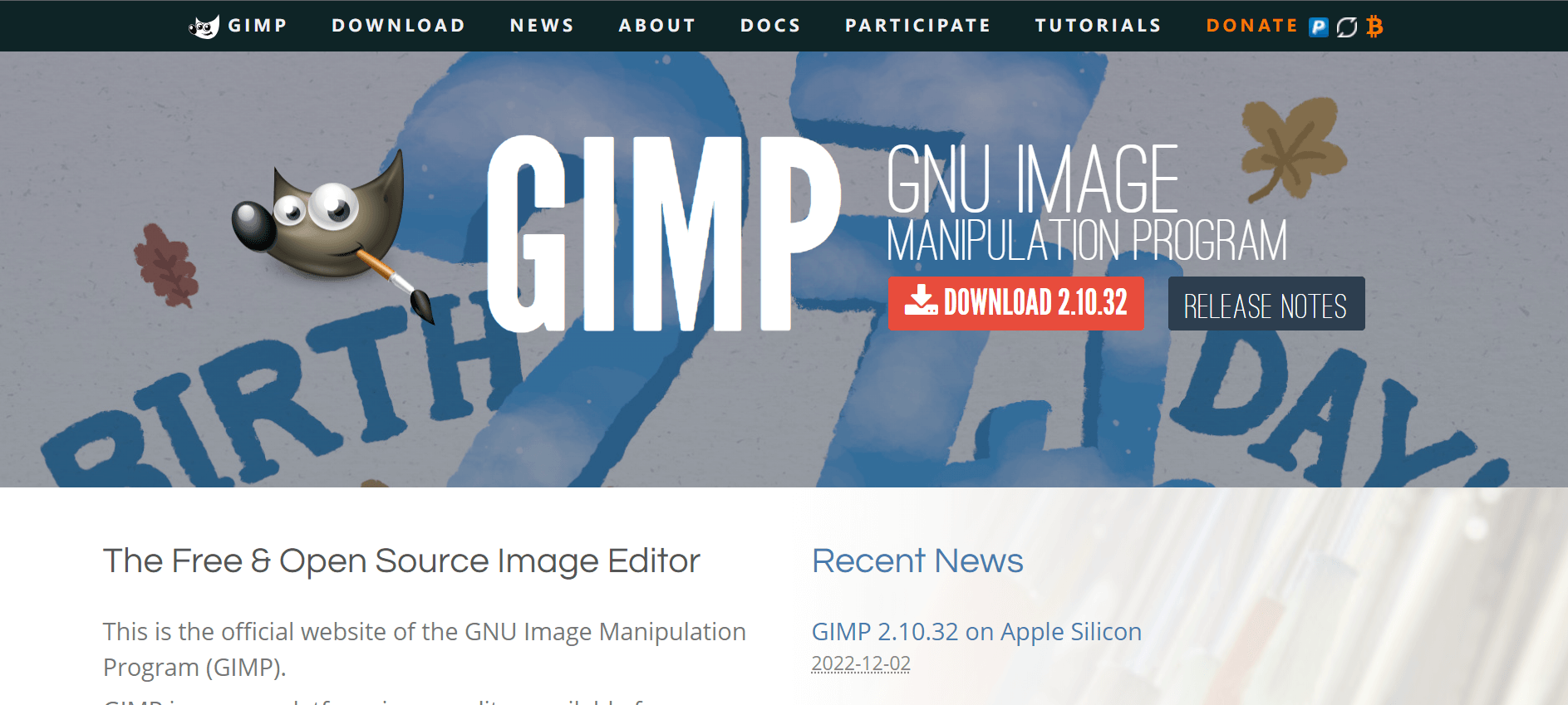 GIMP;s website