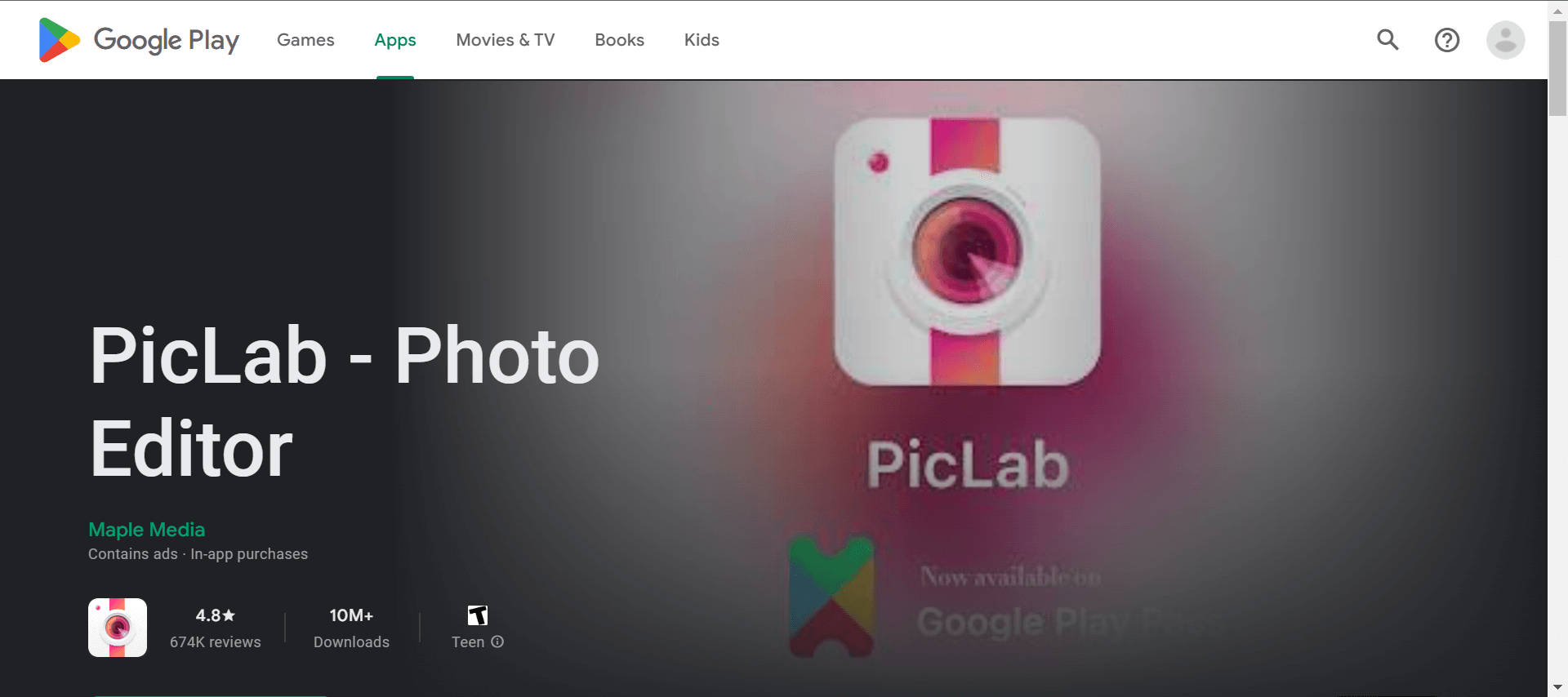 PicLab.'s website