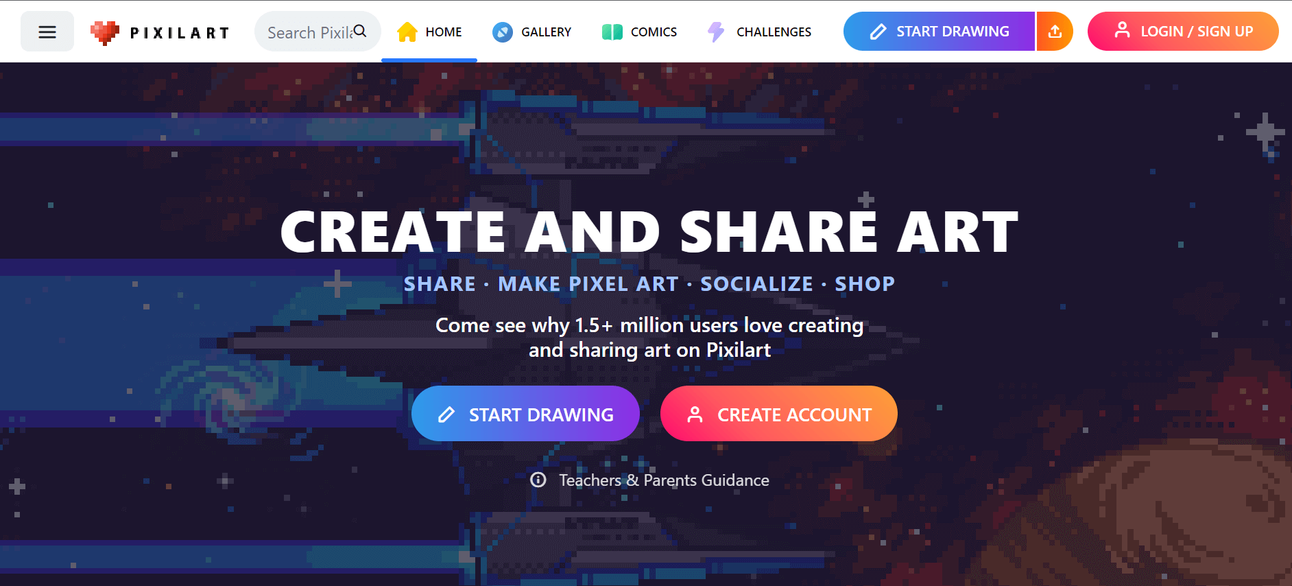 PixilArt's website