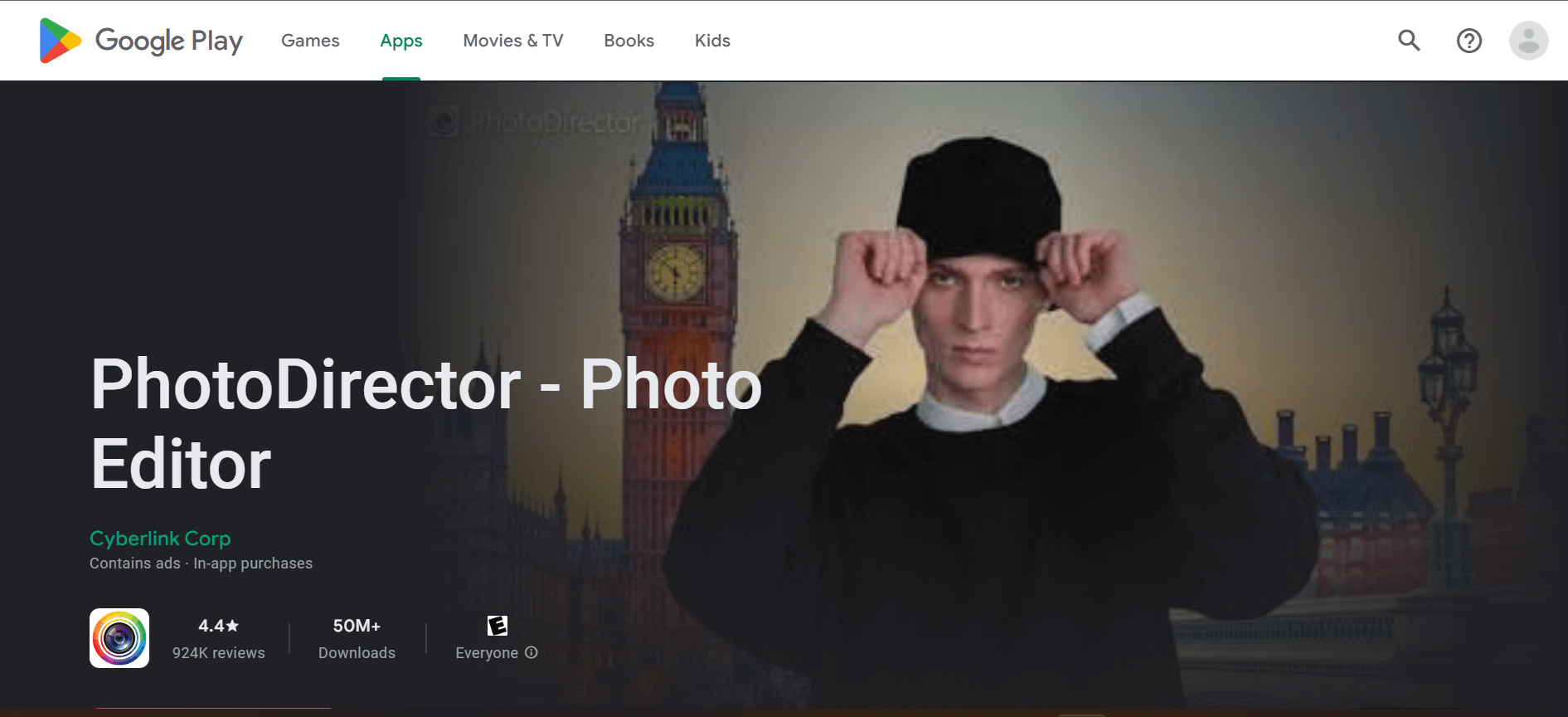 PhotoDirector animate photo editor & collage maker apk’s website